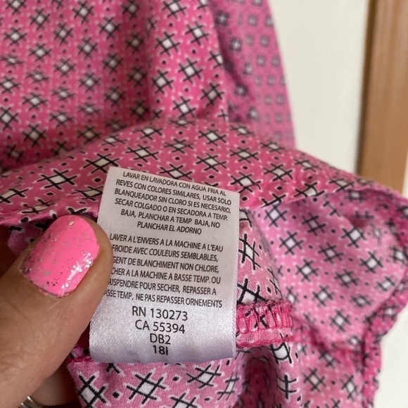 Pink wranglers, western shirt, XXL button down pink and white - Picture 4 of 8